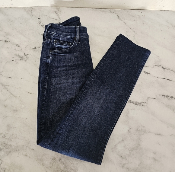 MOTHER High Waisted Looker Mint Condition Dark Blue Skinny Jeans 26 Preowned - Picture 4 of 11